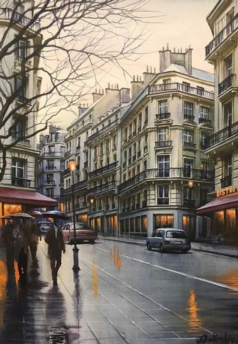 CALM EVENING IN PARIS di Alexei Butyrskiy, Pittura in vendita su Singulart