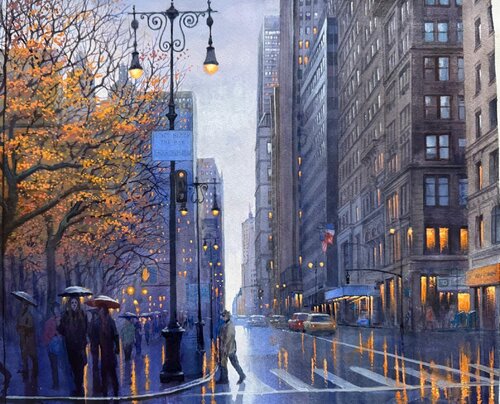 CITY IN MOTION di Alexei Butyrskiy, Pittura in vendita su Singulart