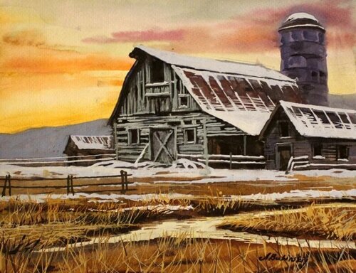 COLORADO WINTERSCAPE di Alexei Butyrskiy, Pittura in vendita su Singulart