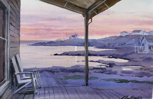 LIGHTHOUSE EVENING di Alexei Butyrskiy, Pittura in vendita su Singulart