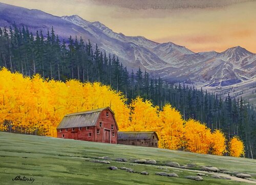 MOUNTAIN COUNTRY di Alexei Butyrskiy, Pittura in vendita su Singulart