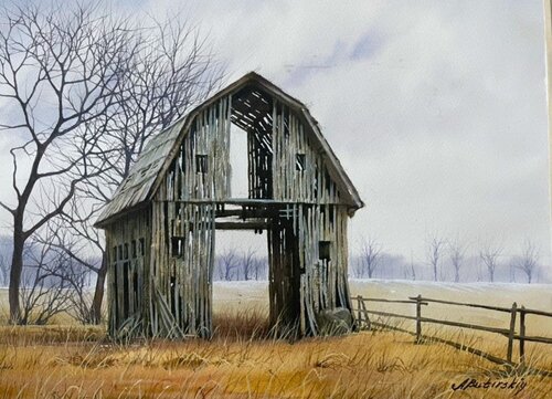 THE FOGOTTEN BARN di Alexei Butyrskiy, Pittura in vendita su Singulart