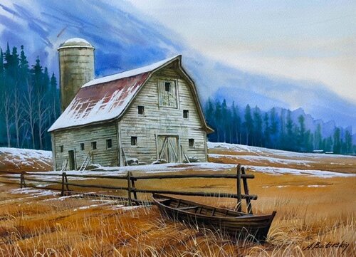 WINTER EMBRACE di Alexei Butyrskiy, Pittura in vendita su Singulart