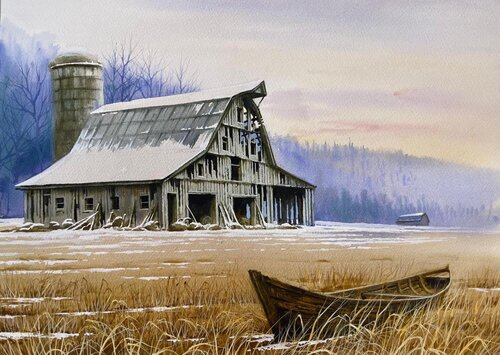 WINTER'S STILLNESS di Alexei Butyrskiy, Pittura in vendita su Singulart