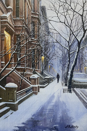 WINTER IN NYC di Alexei Butyrskiy, Pittura in vendita su Singulart