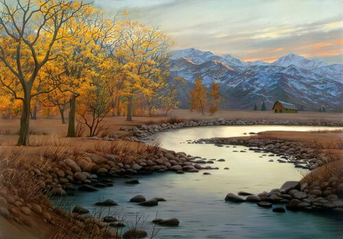 AUTUMN STREAM von Alexei Butyrskiy, Druck kaufen auf Singulart