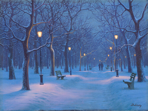 WINTER PARK van Alexei Butyrskiy, Afdruk te koop op Singulart