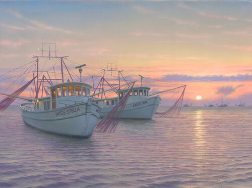 SHRIMP BOATS par Alexei Butyrskiy, Édition en vente sur Singulart