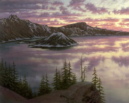 SUNSET AT CRATER LAKE par Alexei Butyrskiy, Édition en vente sur Singulart