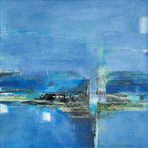 Pfad in Blau by Birgit Theissen-Becker, Painting for Sale on Singulart
