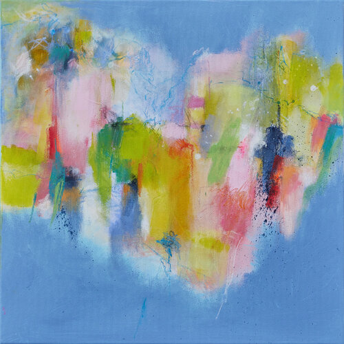 Farbpoesie II (Garden in the Sky) de Birgit Theissen-Becker, Pintura a la venta en Singulart