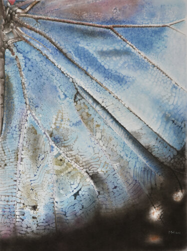Blauer Schmetterling de Marc Häberlin, Pintura a la venta en Singulart