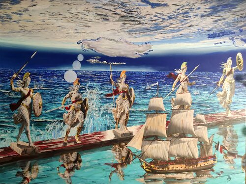 #94 Port Olimpia de Javier Luis Lopez, Pintura a la venta en Singulart