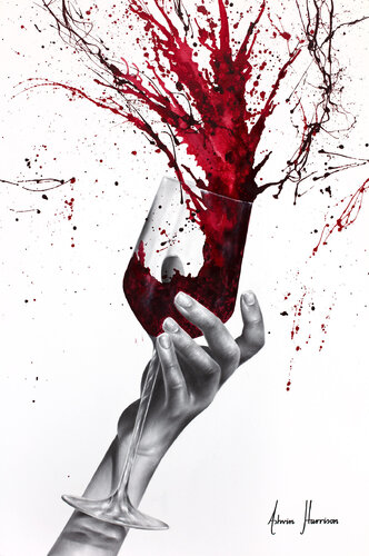 Red Wine Weekend (Hand Embellished Giclée) van Ashvin Harrison, Afdruk te koop op Singulart