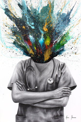 Medical Monday (Hand Embellished Giclée) van Ashvin Harrison, Afdruk te koop op Singulart