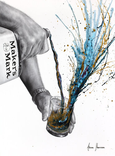 Whiskey Wish (Hand Embellished Giclée) van Ashvin Harrison, Afdruk te koop op Singulart