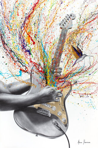 Rhythmic Riff (Hand Embellished Giclée) van Ashvin Harrison, Afdruk te koop op Singulart