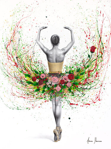 Wild Rose Dancer (Hand Embellished Giclée) van Ashvin Harrison, Afdruk te koop op Singulart