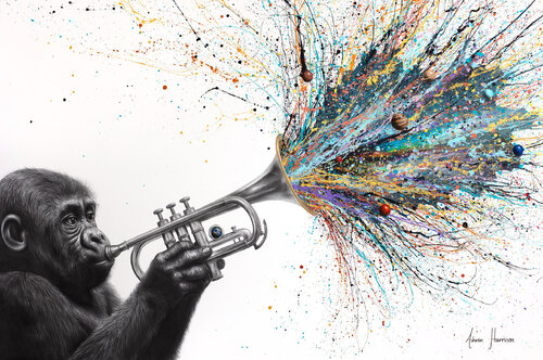 Echoes of Evolution (Original Hand Painting) van Ashvin Harrison, Schilderij te koop op Singulart