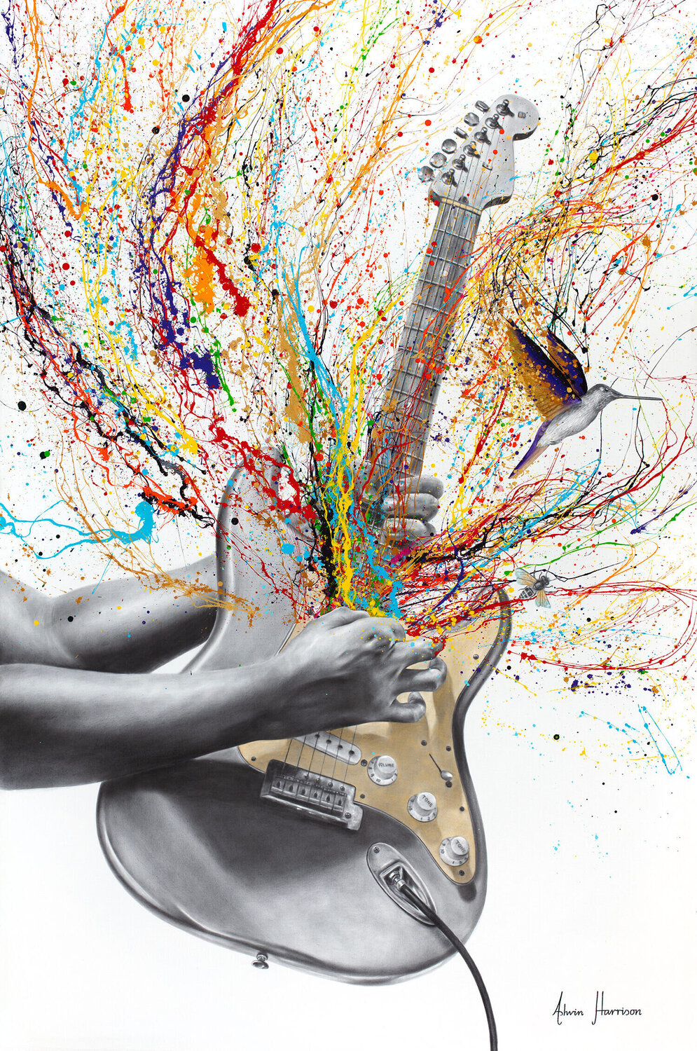 Rhythmic Riff (Hand Embellished Giclée) Ashvin Harrison