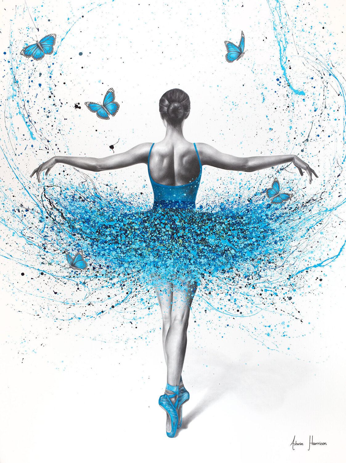 Crystal Butterfly Dancer (Hand Embellished Giclée) Ashvin Harrison