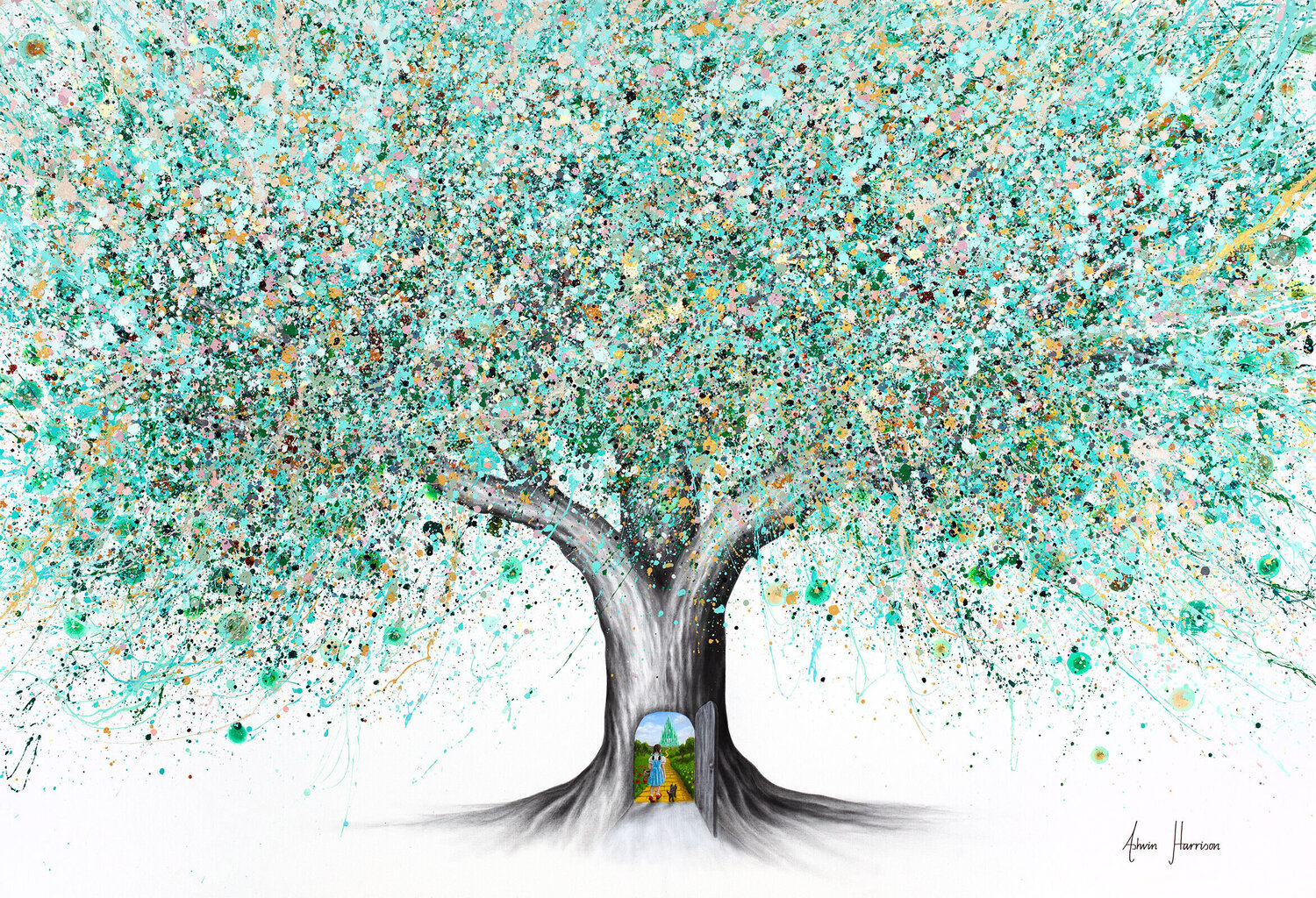 The Dream Tree Of Oz (Original Hand Painting) Ashvin Harrison Originalgemälde zu verkaufen