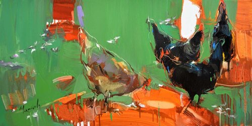 Land of Daisies  von Iryna Yermolova, Malerei kaufen auf Singulart