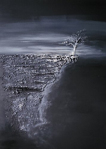 Black and White Landscape. LUST OF LIFE van Elena Gozunova, Schilderij te koop op Singulart