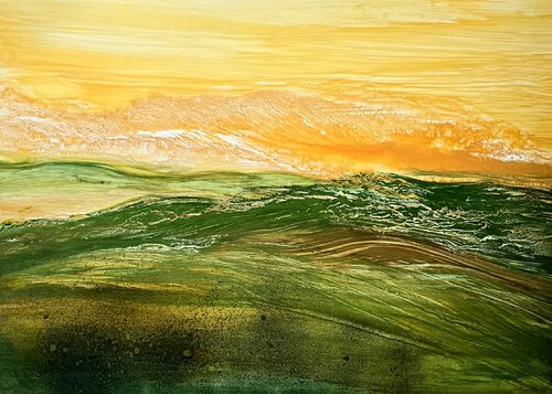 Abstract landscape | Toscana hills di Elena Gozunova, Disegno in vendita su Singulart