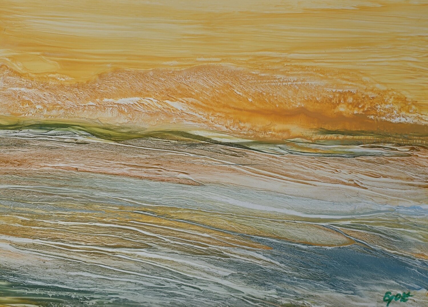 Abstract landscape | Sunlit Horison Elena Gozunova