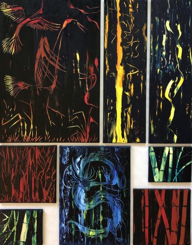 Asien Ensemble by Britta Steding, Painting for Sale on Singulart