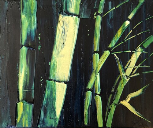 Grüner Bambus by Britta Steding, Painting for Sale on Singulart