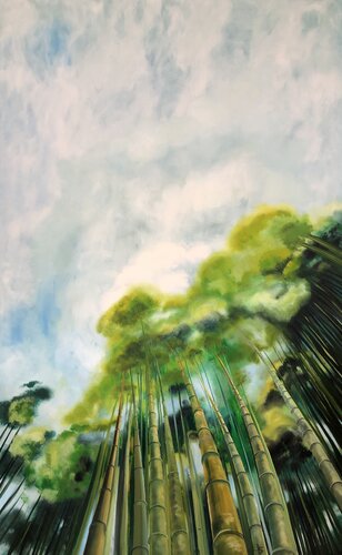 Vom Bambus zum Himmel by Britta Steding, Painting for Sale on Singulart