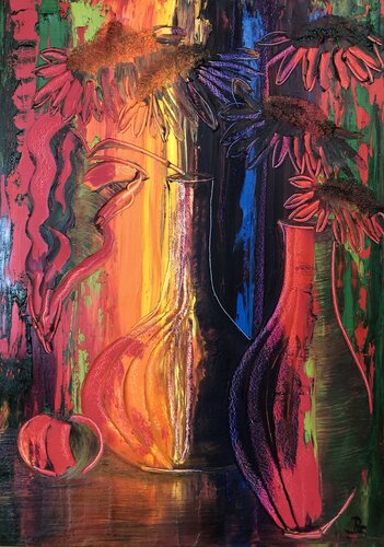 Sonnenblumen by Britta Steding, Painting for Sale on Singulart