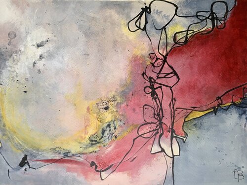 "En attendant la vague" by Véronique Barek-Deligny, Work on Paper for Sale on Singulart
