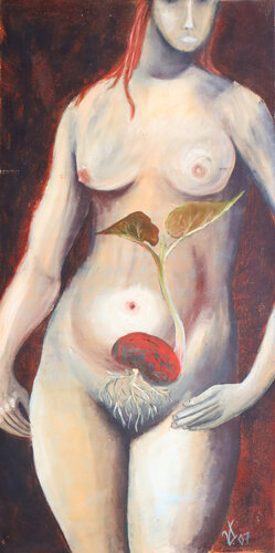Pregnancy 1 van Viktoria Dragon, Schilderij te koop op Singulart
