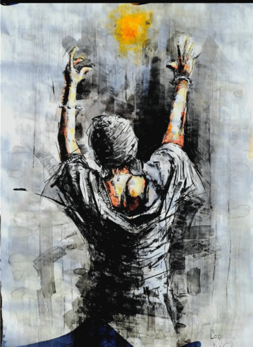 Embracing the Light. van DOCTOR TIZA KHUMALO, Schilderij te koop op Singulart