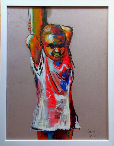 Silent Conversation. van DOCTOR TIZA KHUMALO, Schilderij te koop op Singulart