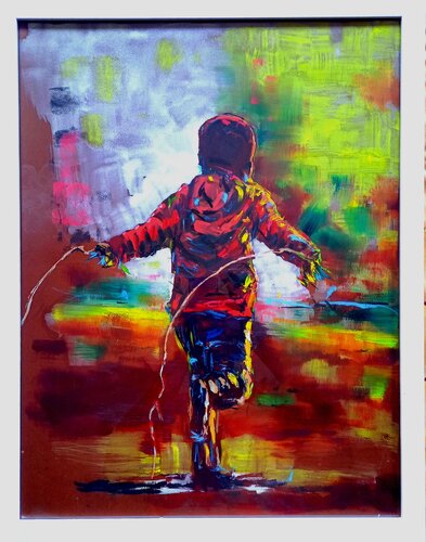 The Joy of Care Free. van DOCTOR TIZA KHUMALO, Schilderij te koop op Singulart