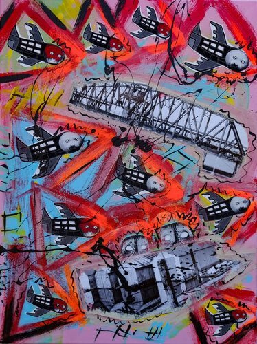 fly or die van Thomas Kelm, Schilderij te koop op Singulart