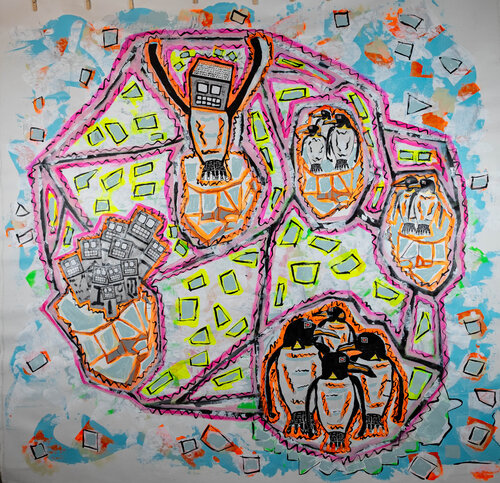 "Arrival in the new colony" van Thomas Kelm, Schilderij te koop op Singulart