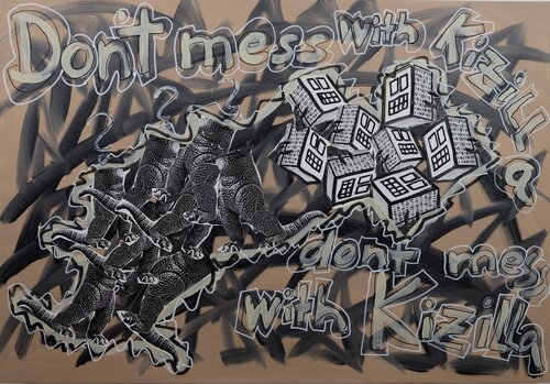 "Don't mess with Kizilla" von Thomas Kelm, Malerei kaufen auf Singulart