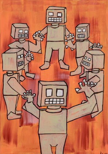 AI practices touch di Thomas Kelm, Pittura in vendita su Singulart