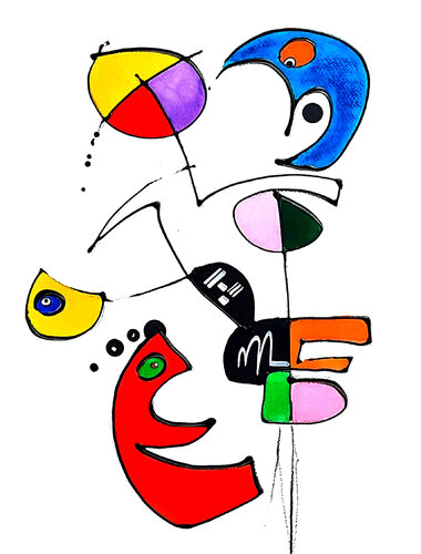 Arlekin-02 par Thierry BUISSON, Peinture en vente sur Singulart