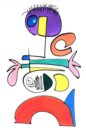 Arlekin-03 par Thierry BUISSON, Peinture en vente sur Singulart