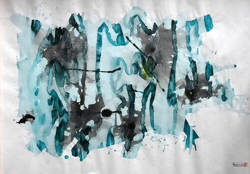 Les Veines du Silence par Thierry BUISSON, Œuvre sur papier en vente sur Singulart
