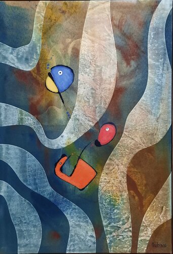 Dialogue Flottant par Thierry BUISSON, Peinture en vente sur Singulart