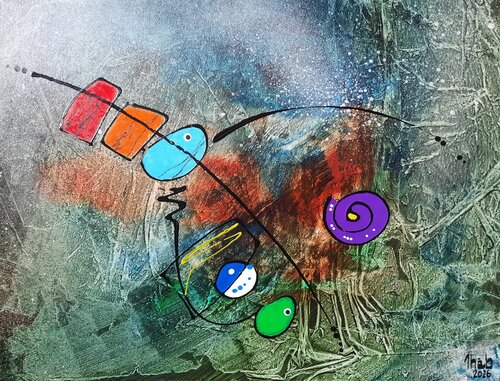 Constellation Interieur di Thierry BUISSON, Pittura in vendita su Singulart