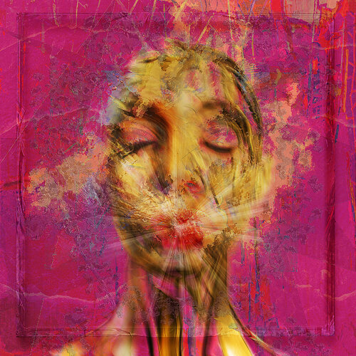 Golden Mask behind the Plexy CV 1 Pink von Jens-Christian Wittig, Druck kaufen auf Singulart