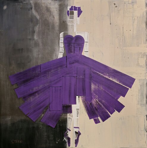 Ballerina in Purple van Benami Stern, Schilderij te koop op Singulart
